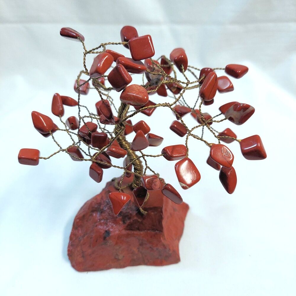 Handmade Red Jasper Healing Crystal Tree of Life 1lb 2oz 6.75x5 in gemstone